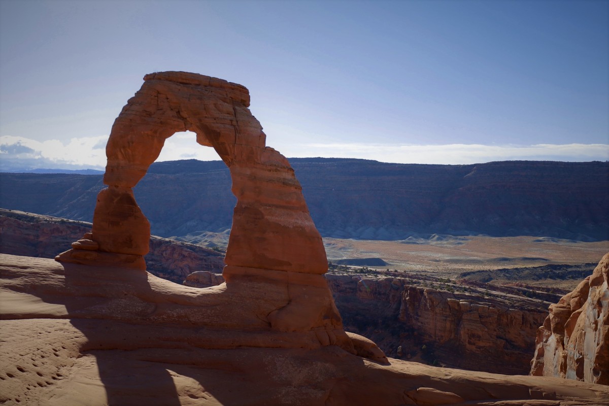 A closer shot of Delicate Arch. It is the most widely recognized landmark in Arches National Park.