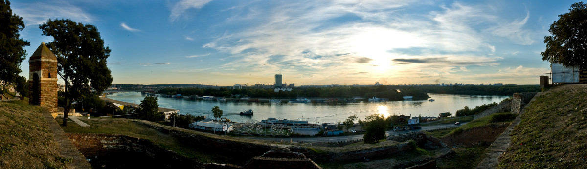 View of Belgrade from the river Sava
