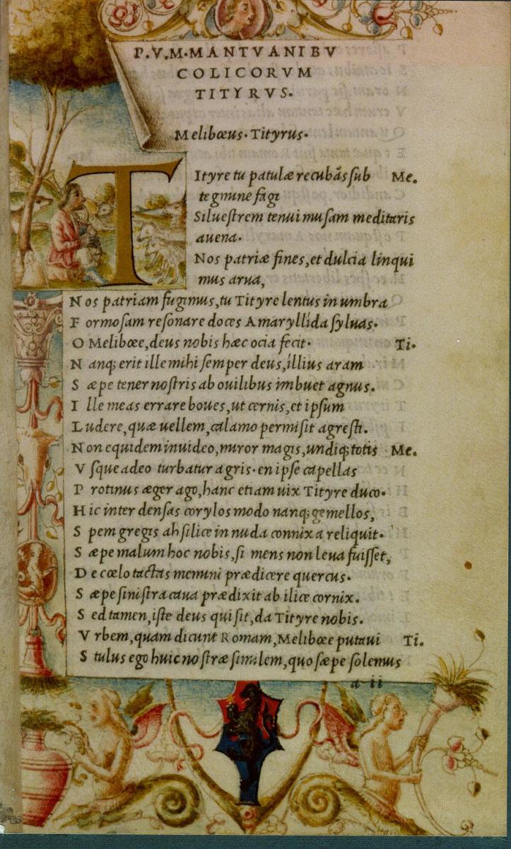 PAGE FROM VIRGIL PRINTED IN 1501 BY ALDUS MANUTIUS