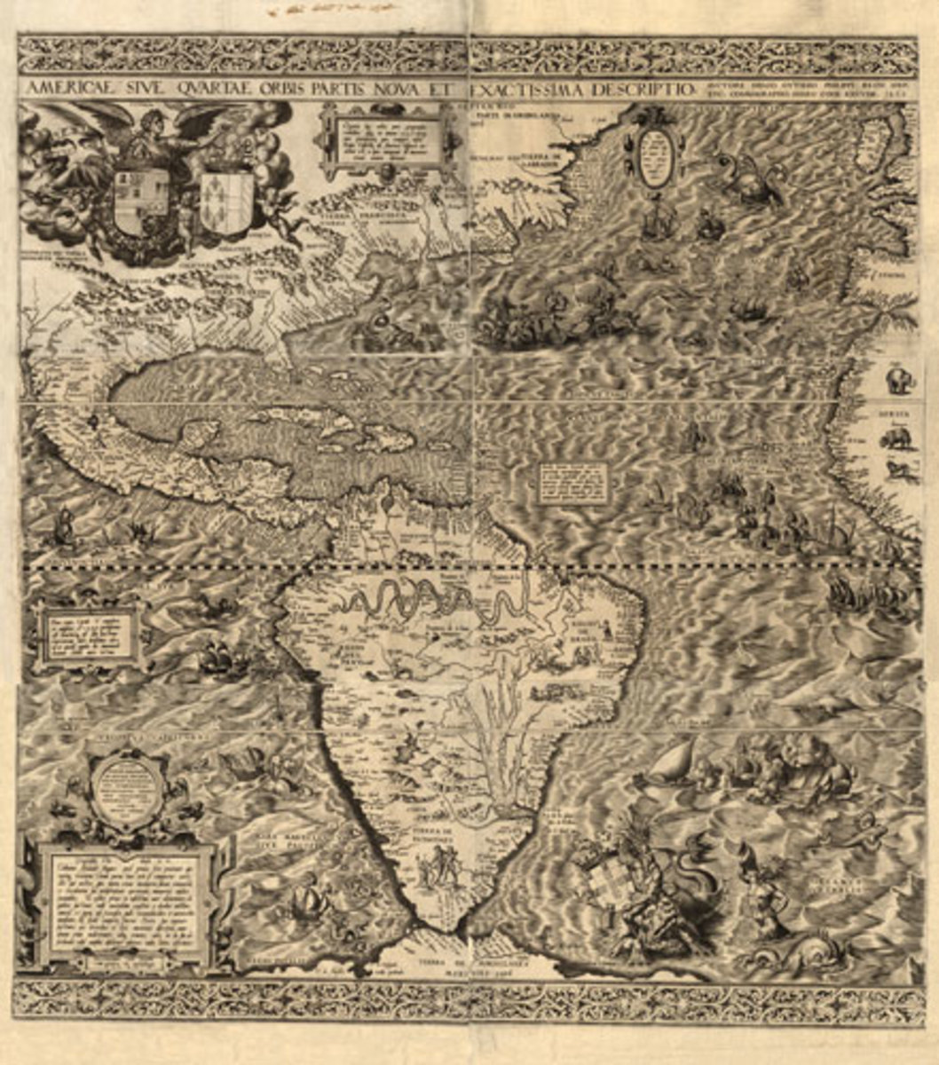 1562 MAP OF THE NEW WORLD