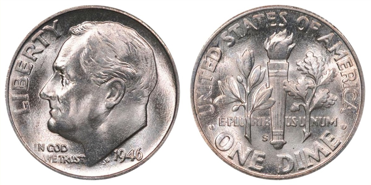 In 1946 the United States issued the "Roosevelt" dime to commemorate the life of President Roosevelt.