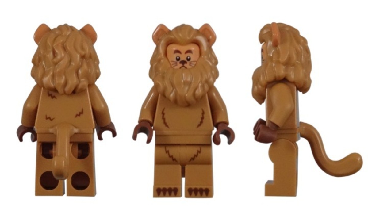 LEGO Cowardly Lion Minifigure 71023-17 Angles