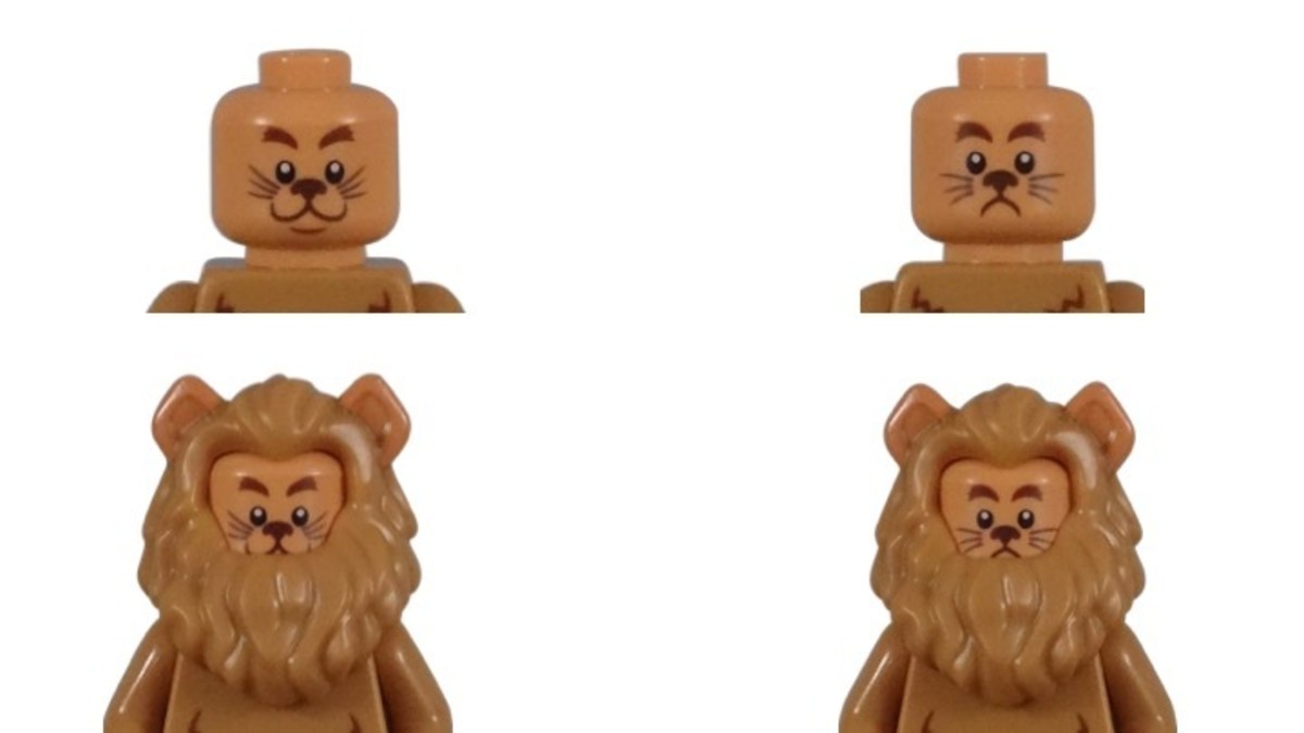 LEGO Cowardly Lion Minifigure 71023-17 Head