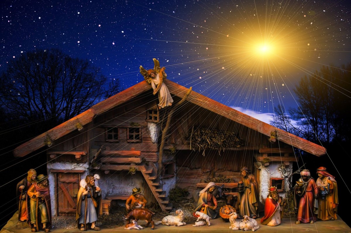 Nativity scenes are holiday decorations that depict the birth of Jesus in Bethlehem.