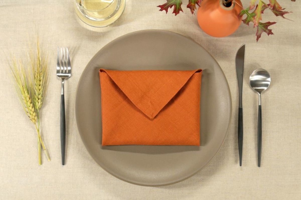 Envelope napkins are a cute way to sneak in a note or gift.