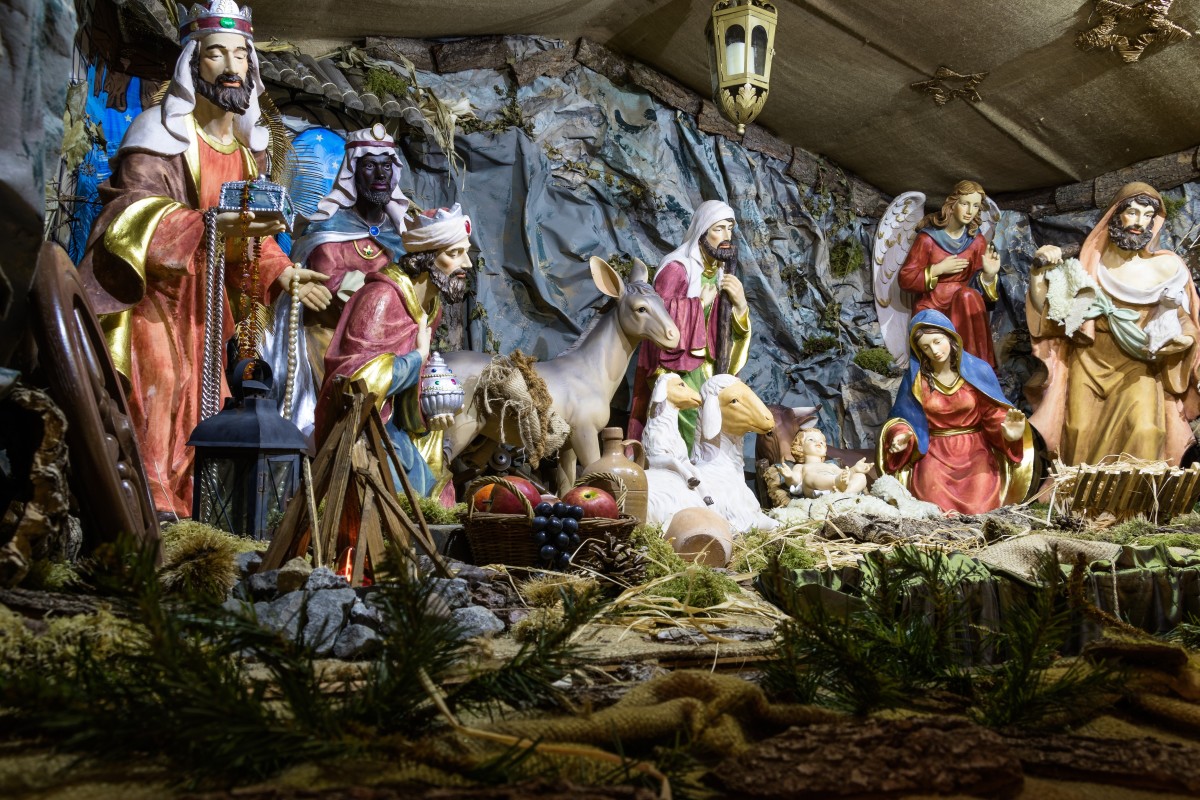 Nativity scene, Jesus birth.