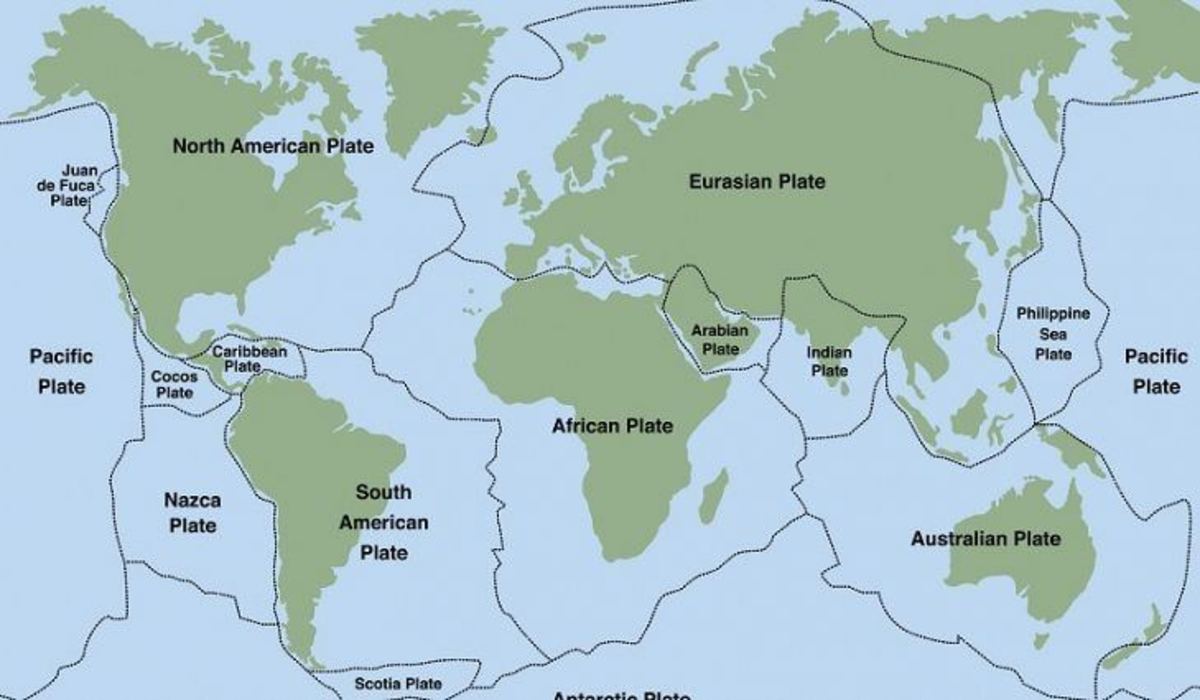 The Earth's tectonic plates. 