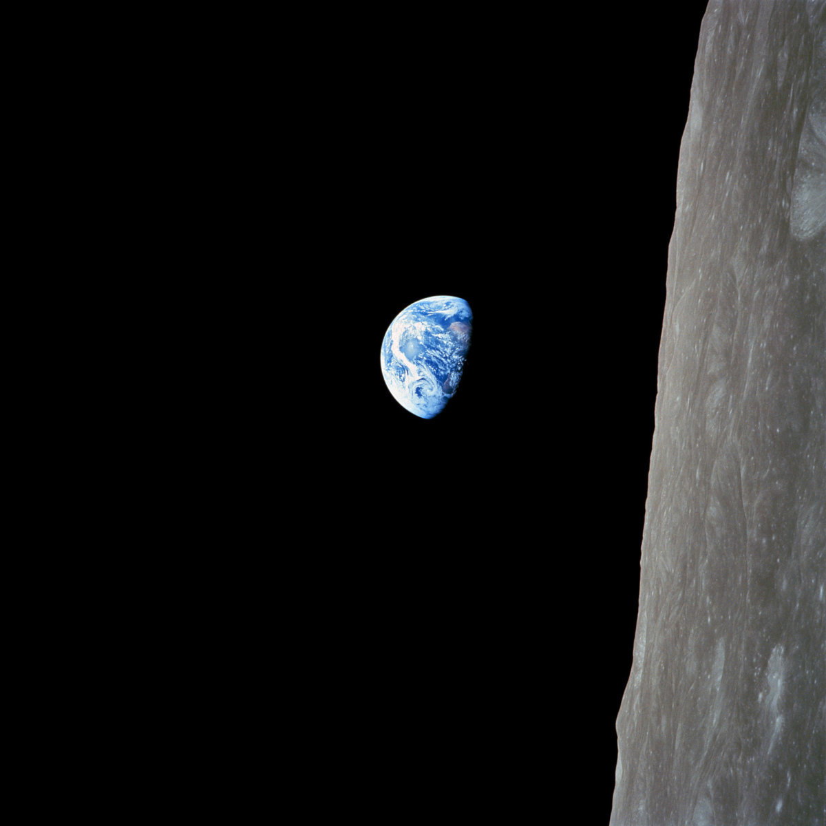 The precious blue marble viewed from the Moon