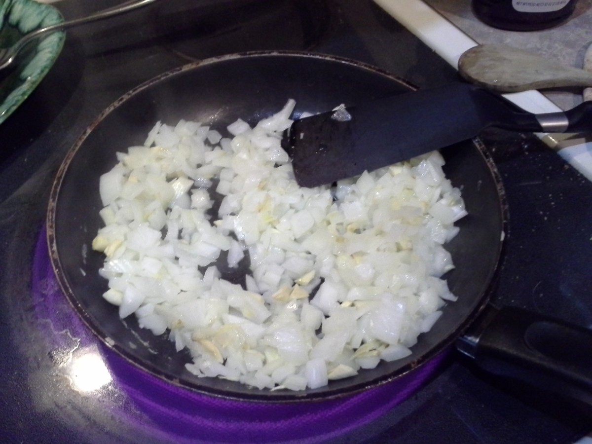 Step One: Cook your onions and garlic