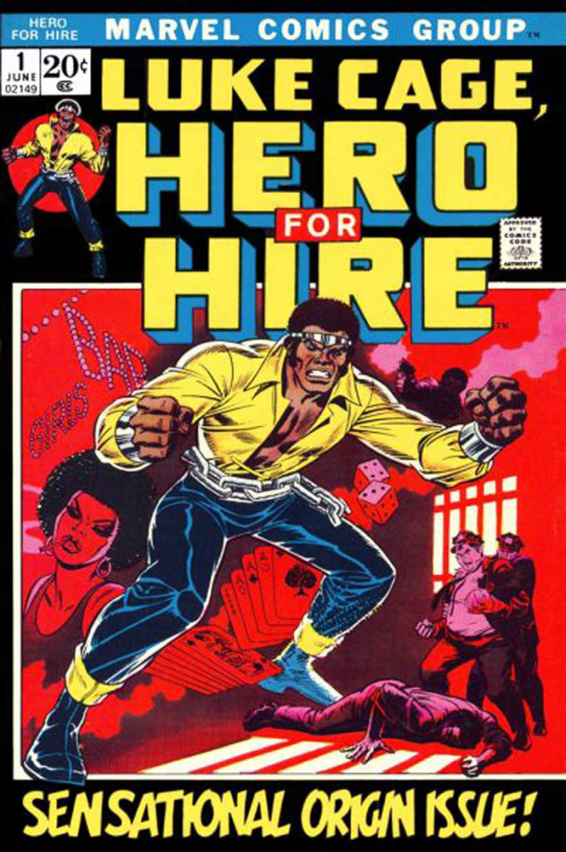 Luke Cage, Hero for Hire #1 - 1st appearance and origin of Luke Cage. Cover by John Romita.