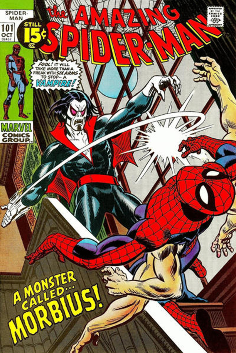 Amazing Spider-Man #101. 1st appearance of Morbius. Cover by Gil Kane, John Romita and Artie Simek.