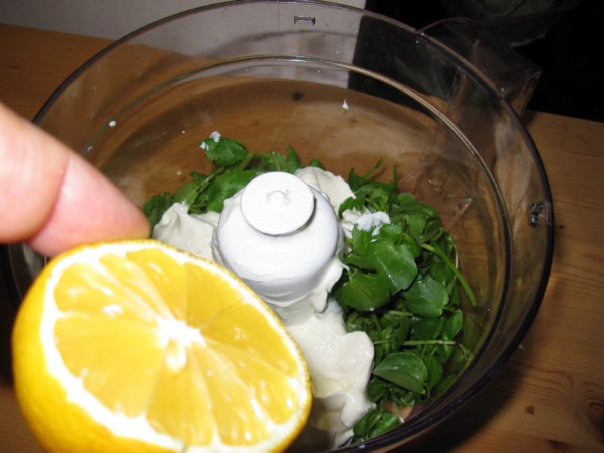 Place all the ingredients into food processor and blend