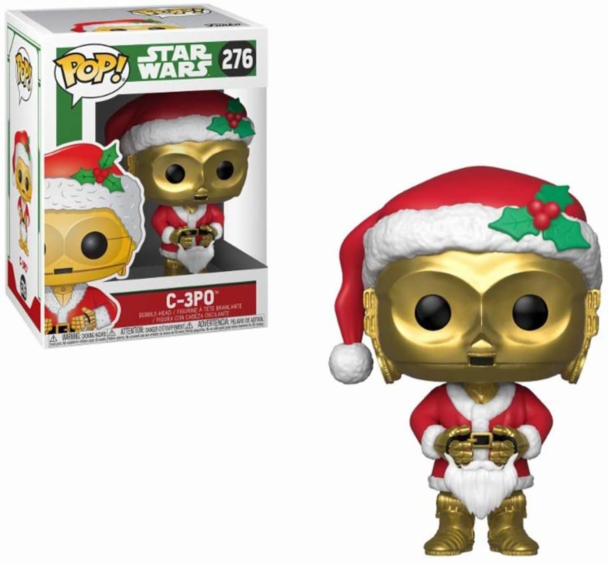 Check out Yoda, Darth Vader, R2D2, and Chewy all decked out for Christmas from Funko Pop!
