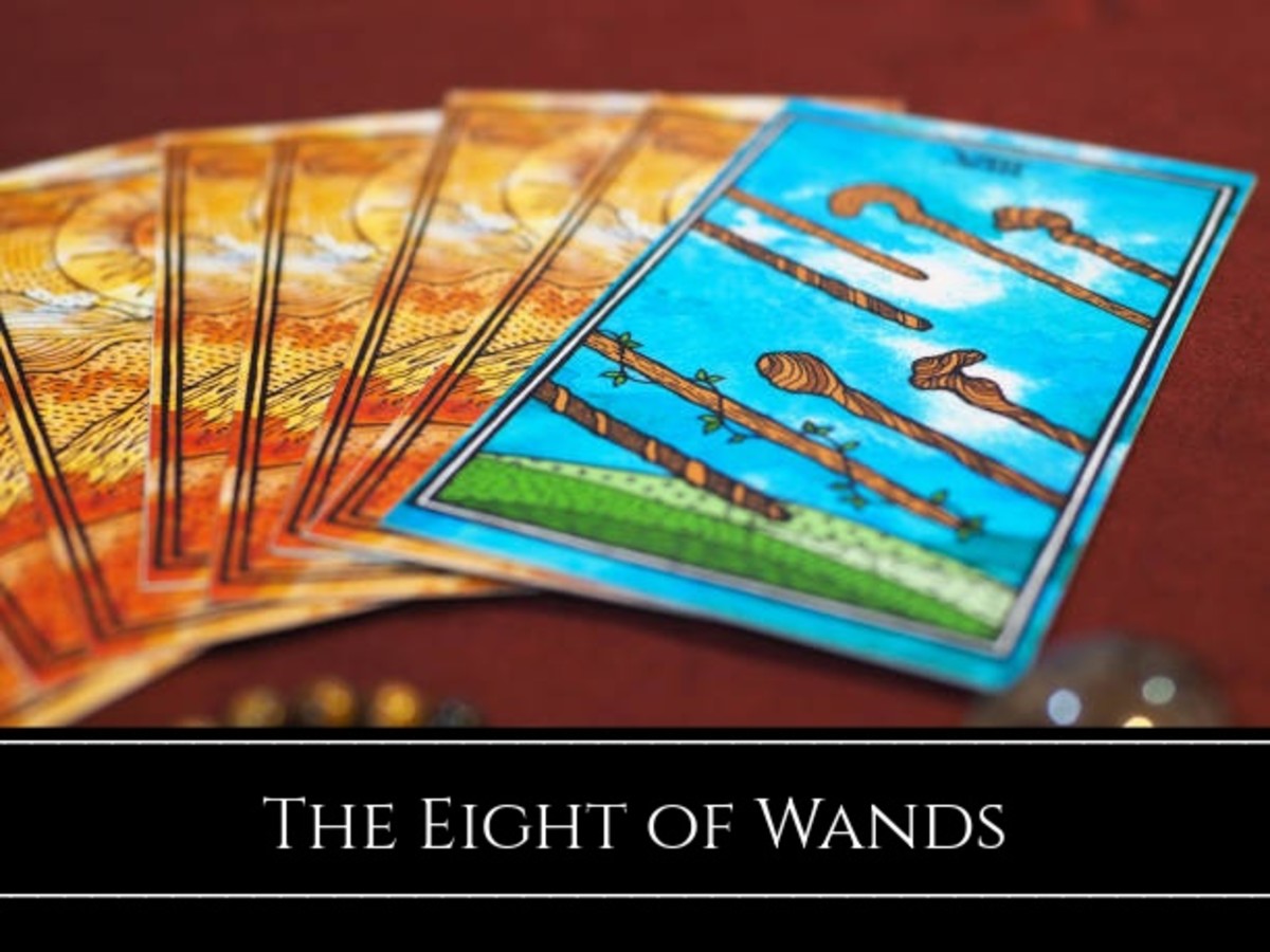 The Eight of Wands suggests rapid movement. There is a lot of potential up in the air. If you play your cards right, what you truly want could be manifested.