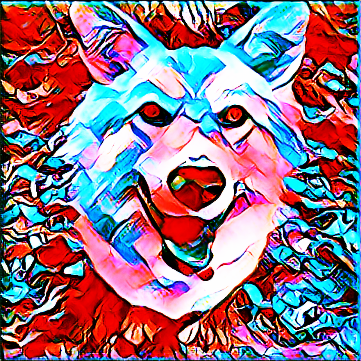 Photo to abstract realism art using AI style transfer.