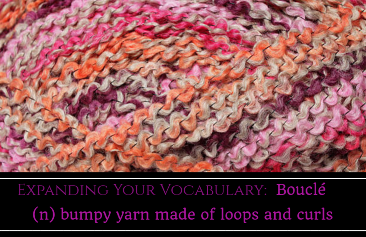 Bumpy yarn. It has looped strands.