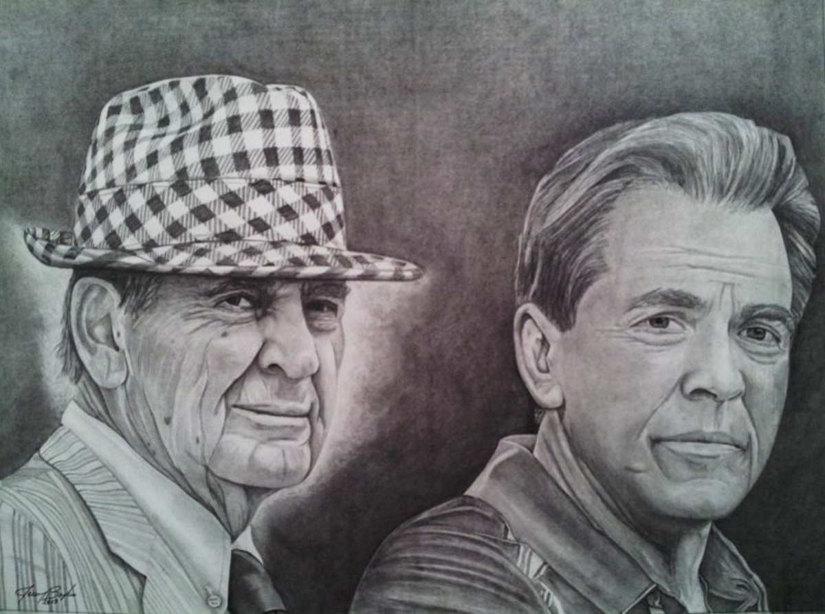 Bryant and Saban Pictured together in a Sketch. 