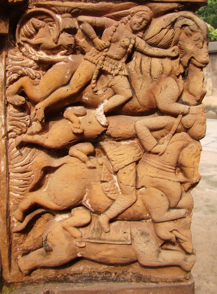 Goddess Kali in a violent mood; Lalji temple; Kalna; district Bardhaman (East)
