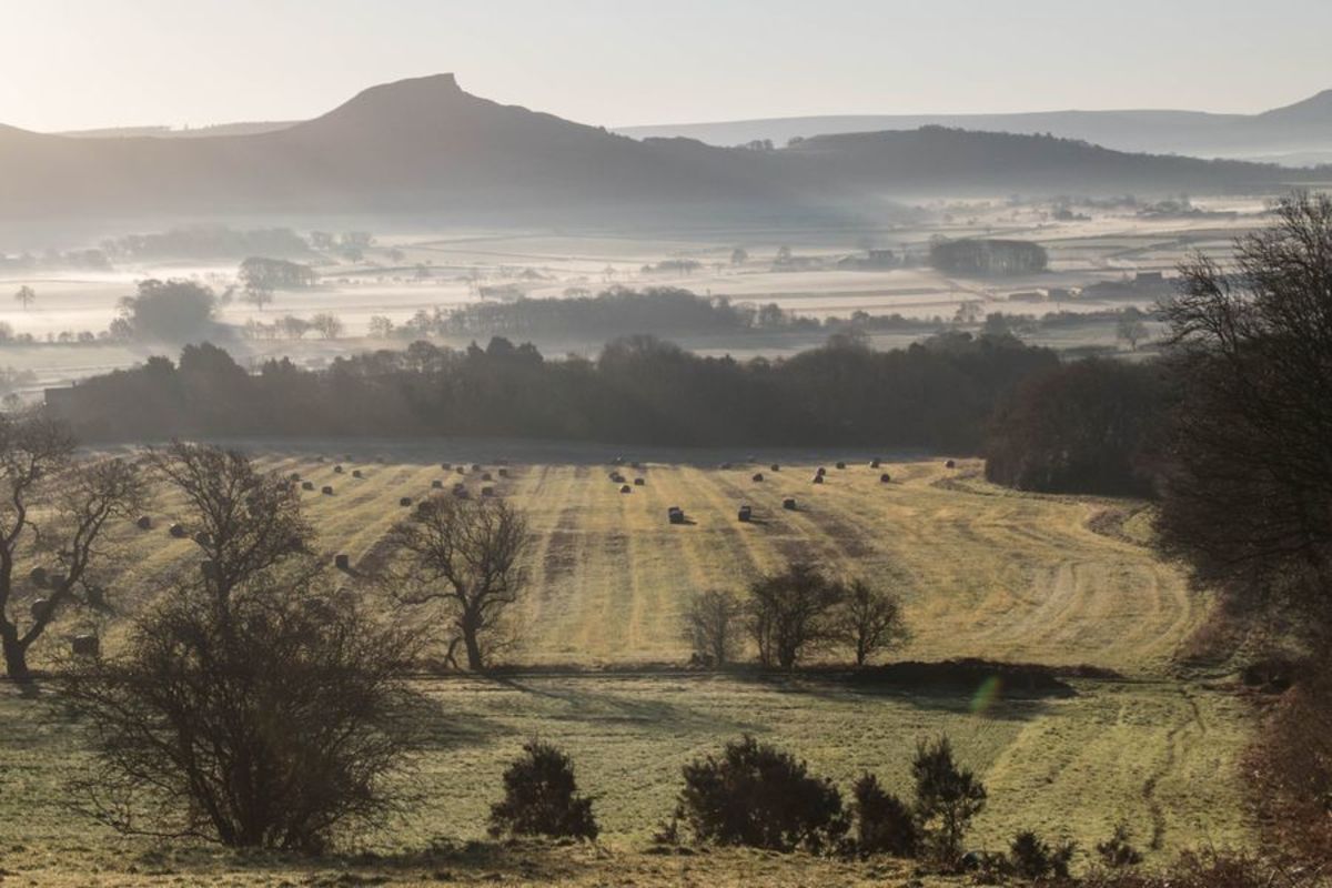 To the south is the equally warming view to another iconic landmark, Roseberry Topping and the Cleveland Hills