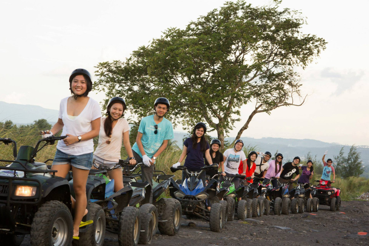 Riding the ATV towards the Lava Front of Mt. Mayon
