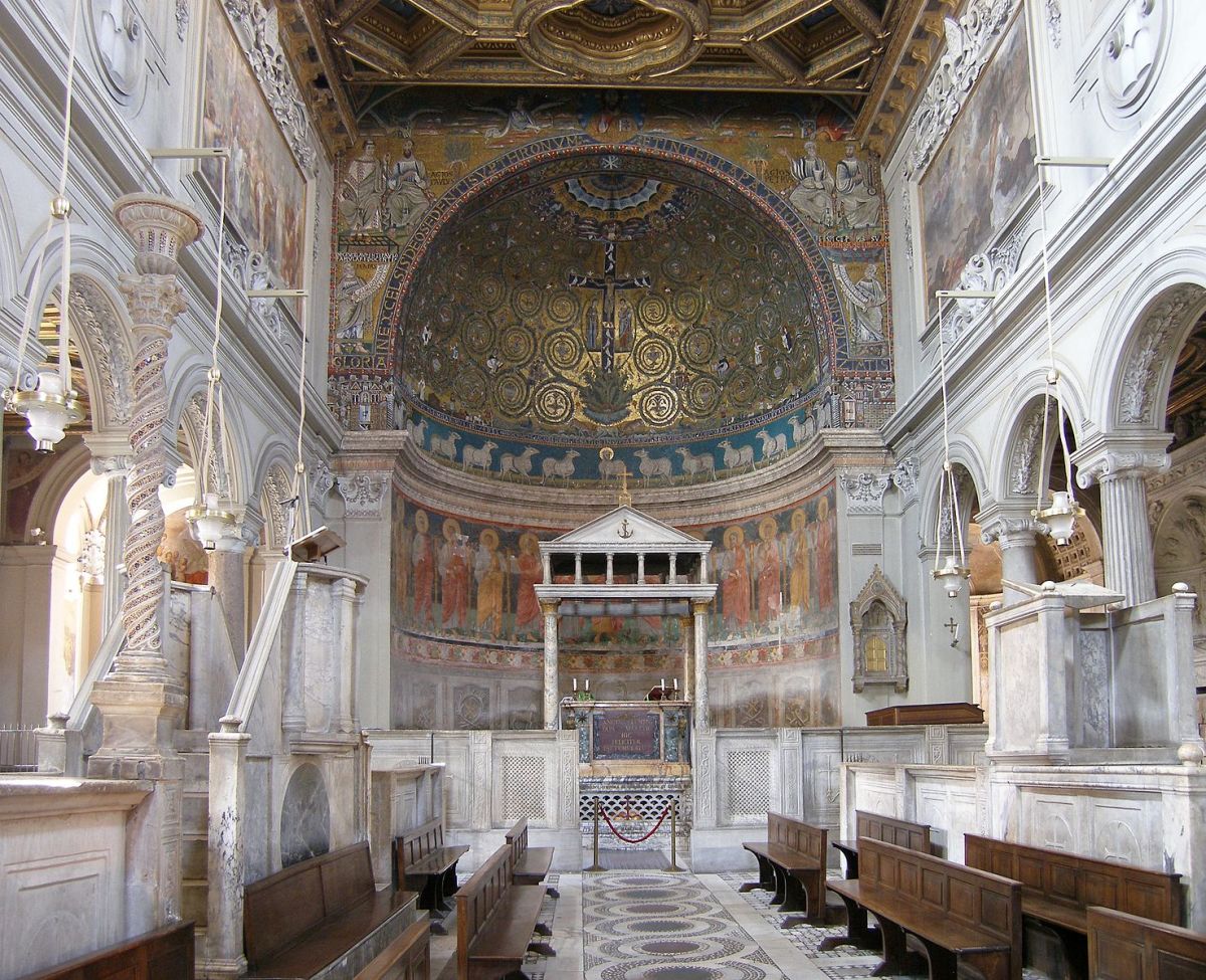 Interior view of the Basilica of San Clemente