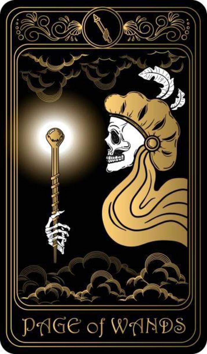 The Page of Wands is the one who picks up the glowing staff. They're not interested in the tools and weapons of the common world. They want to tap into the teachings of the cosmos.