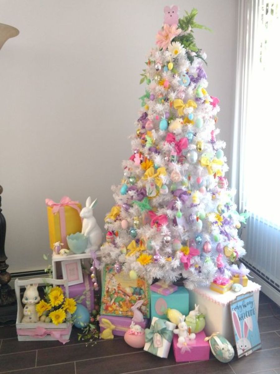 Here's another idea for an Easter tree—what amazing springtime colors!
