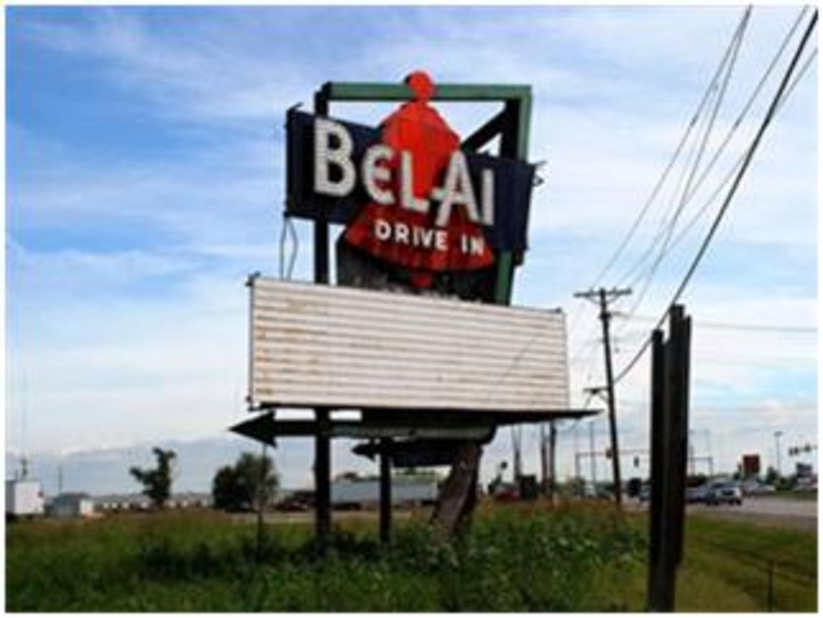 The now-closed Belair Drive-In; Mitchell, IL. 