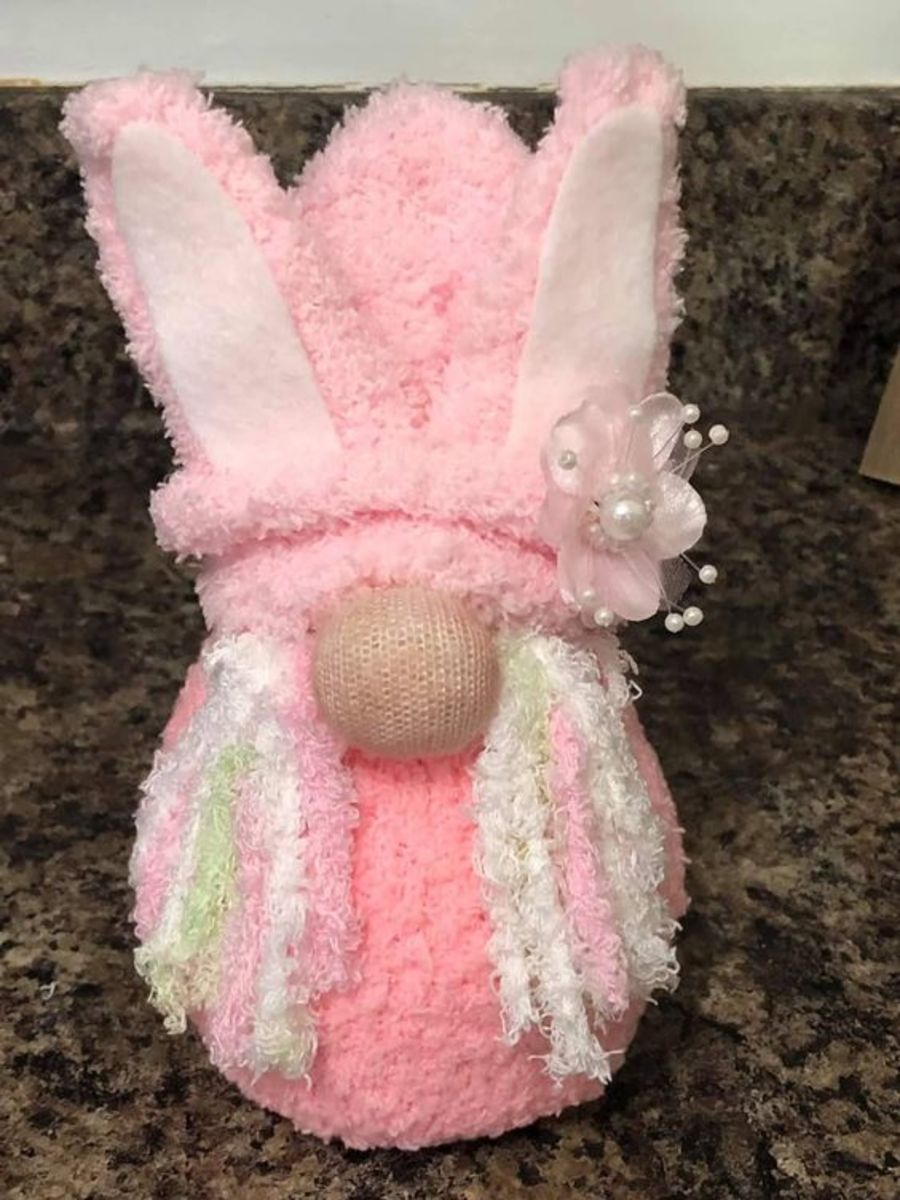 Super Soft Pink Bunny Gnome