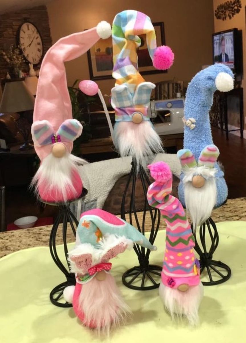 Rabbit Gnomes With Tall Hats