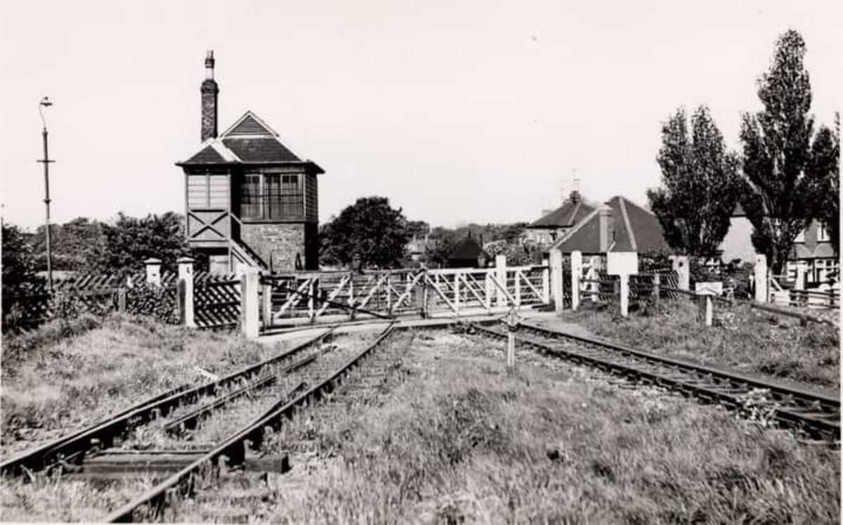 Flatts Lane Crossing before mid-1960's. Eston station having closed to passengers in 1929 and goods perhaps a couple of decades on, leaving only coal traffic and brick traffic to Normanby works