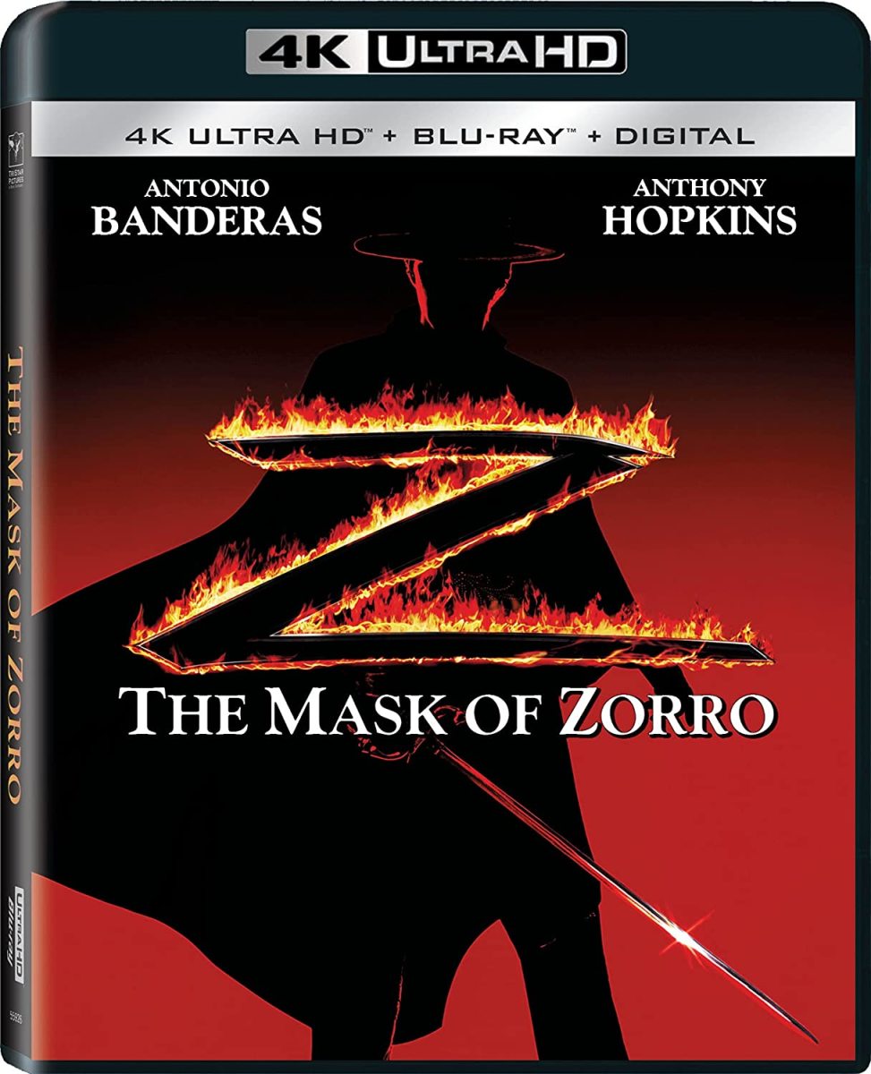 "The Mask of Zorro" 4K UHD blu-ray cover.