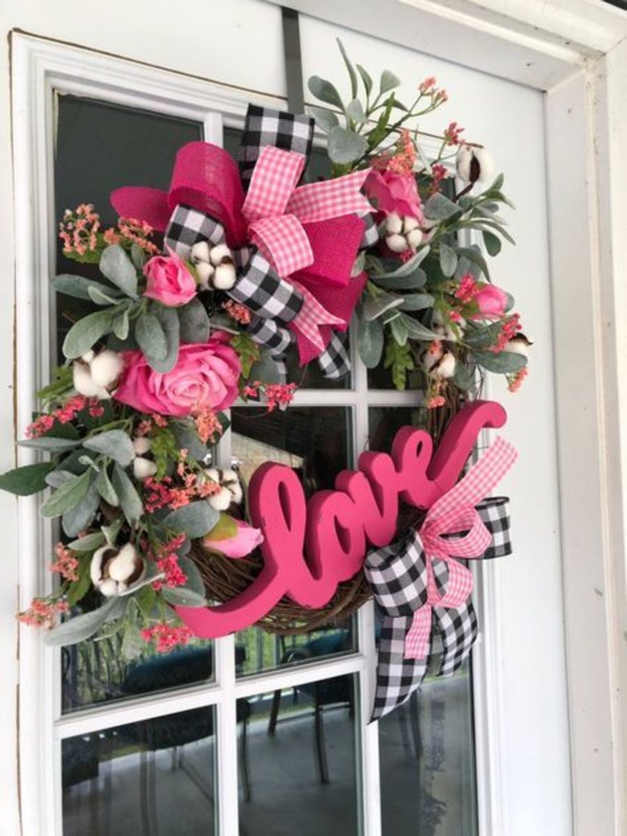 Floral "Love" Wreath