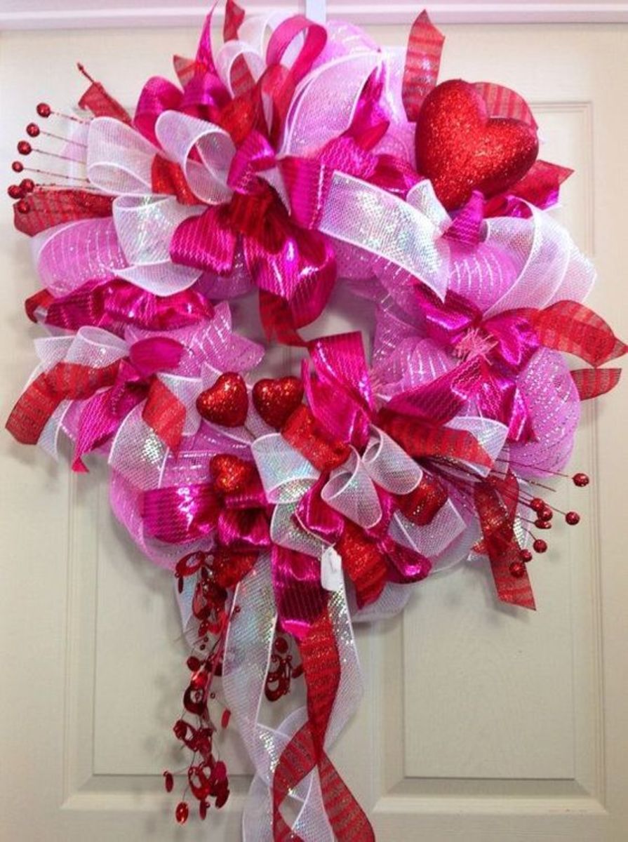 Hot Pink Ribbon Wreath