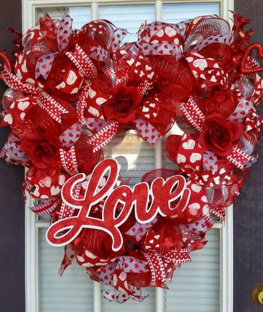 "Love" and Roses Wreath