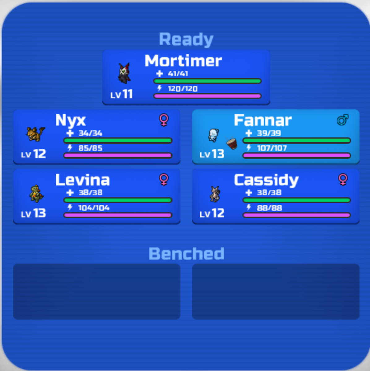 My team for the first Battle Theatre.