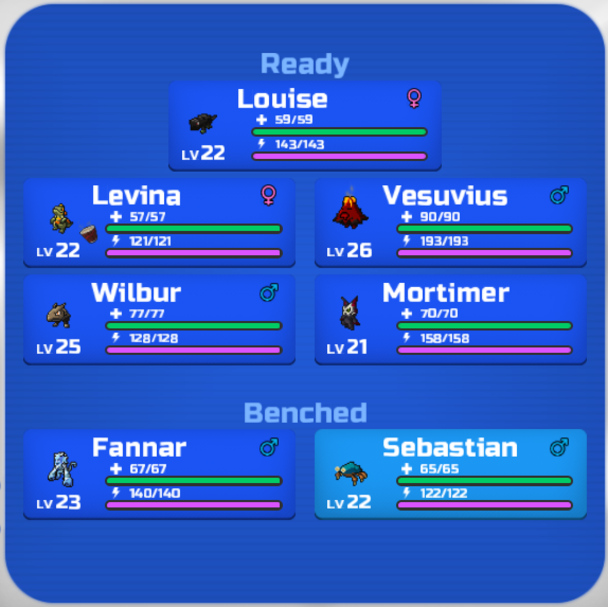 My team for the third Battle Theatre.