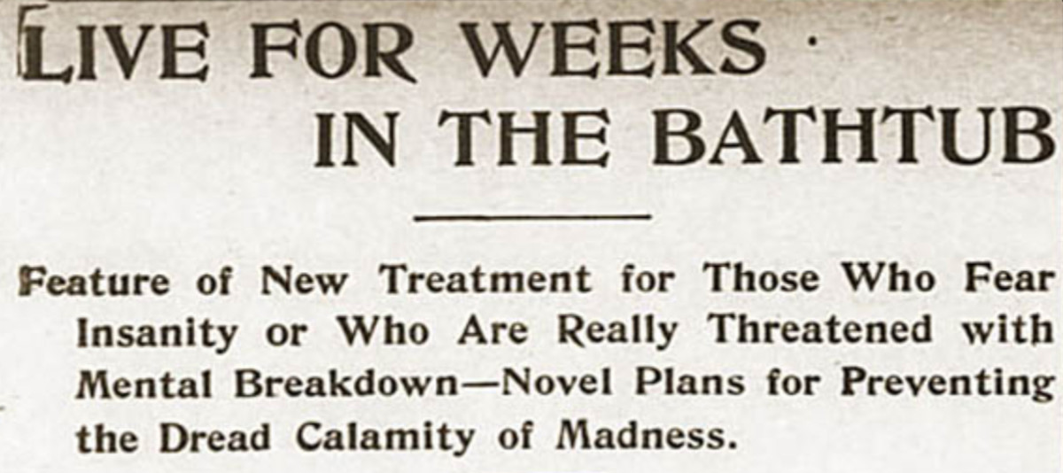 Newspaper article detailing “tub therapy”