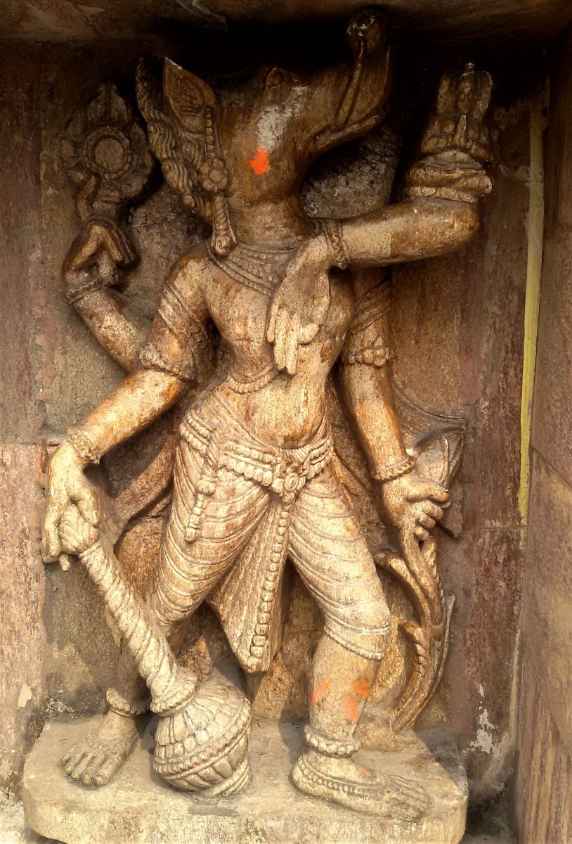 Varaha Avatar; stone; Jagannath temple, Khidirpur, Kolkata