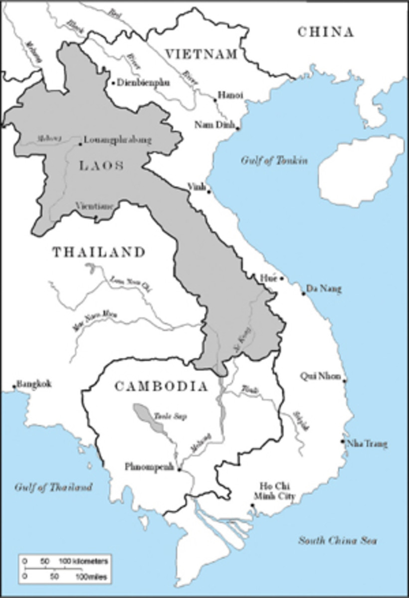 The country is Laos.  It's people are the Lao.  It's affiliates are called Laotians (Non-ethnic Lao people from Laos)