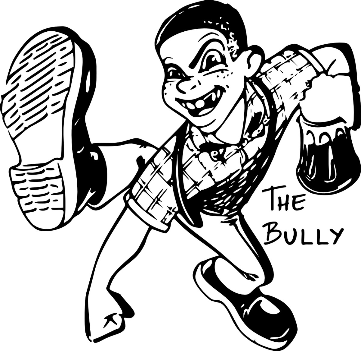 The Bully: Text added via Picfont
