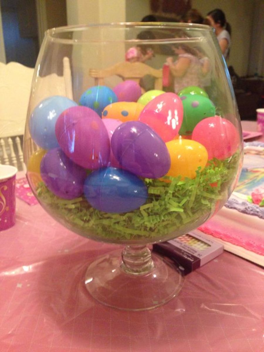 This goblet full of plastic eggs will catch everyone's eyes—and it's so easy to make!