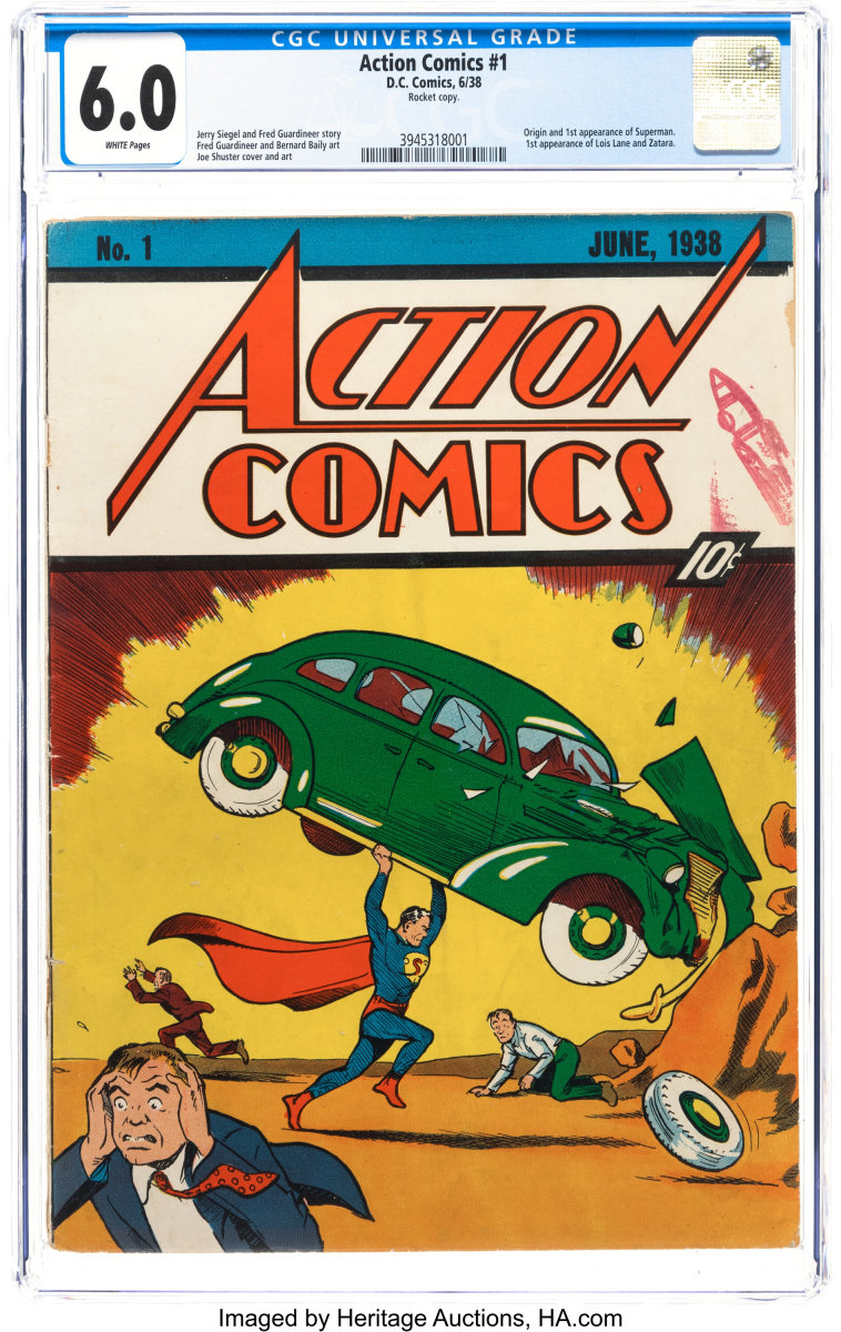 Action Comics #1 CGC 6.0 "Rocket Copy" - 1st appearance of Superman.