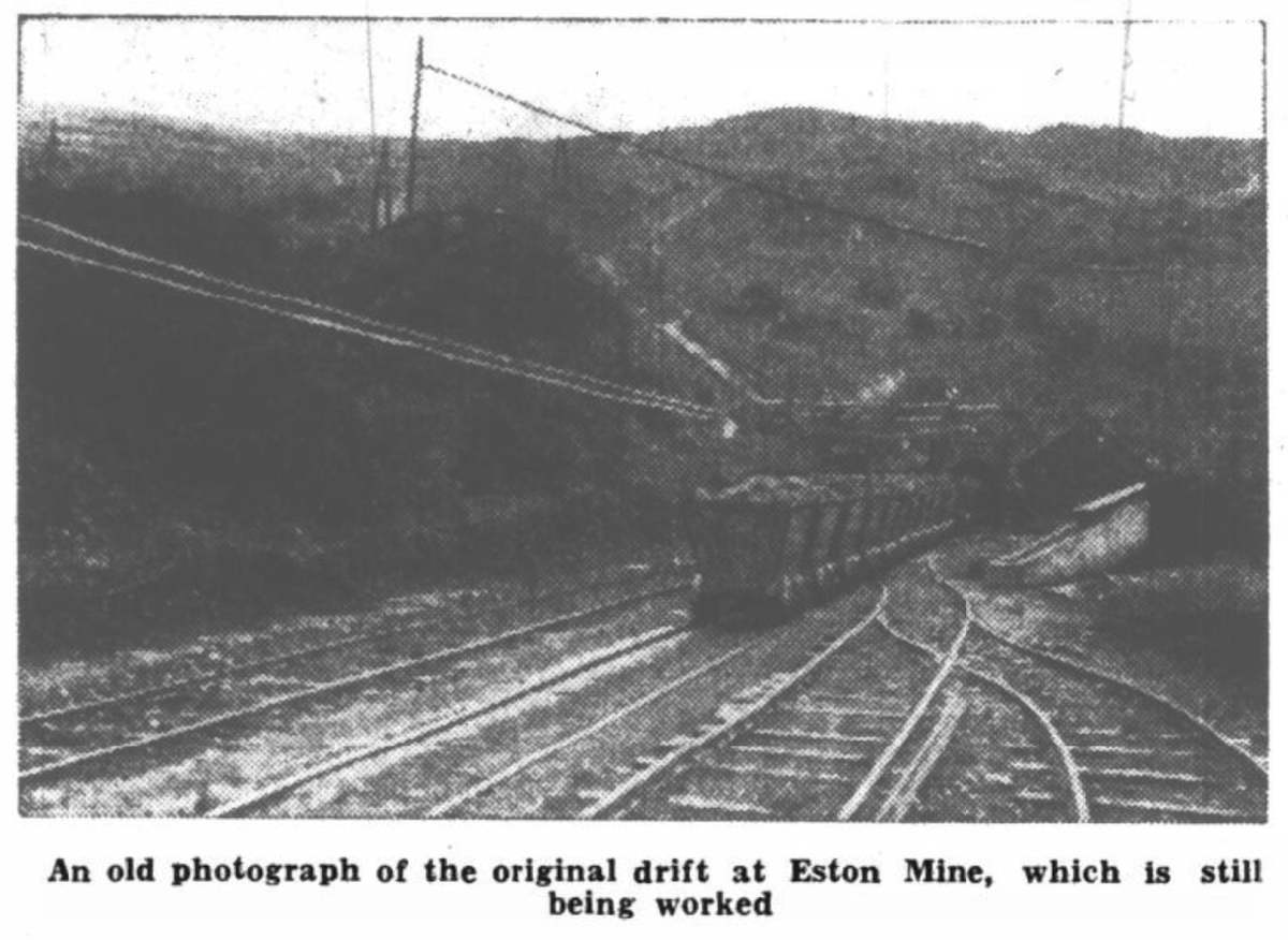 The lead photograph of an article in a 1936 edition of the Yorkshire Post on Eston's mines shows wagons on the incline from Trustee Drift.