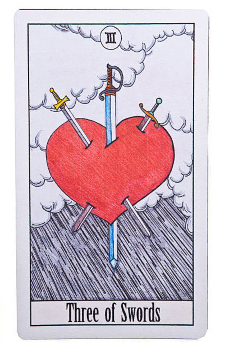 The Three of Swords is a strong attack. It will take time to recover. Things will never be the same again.