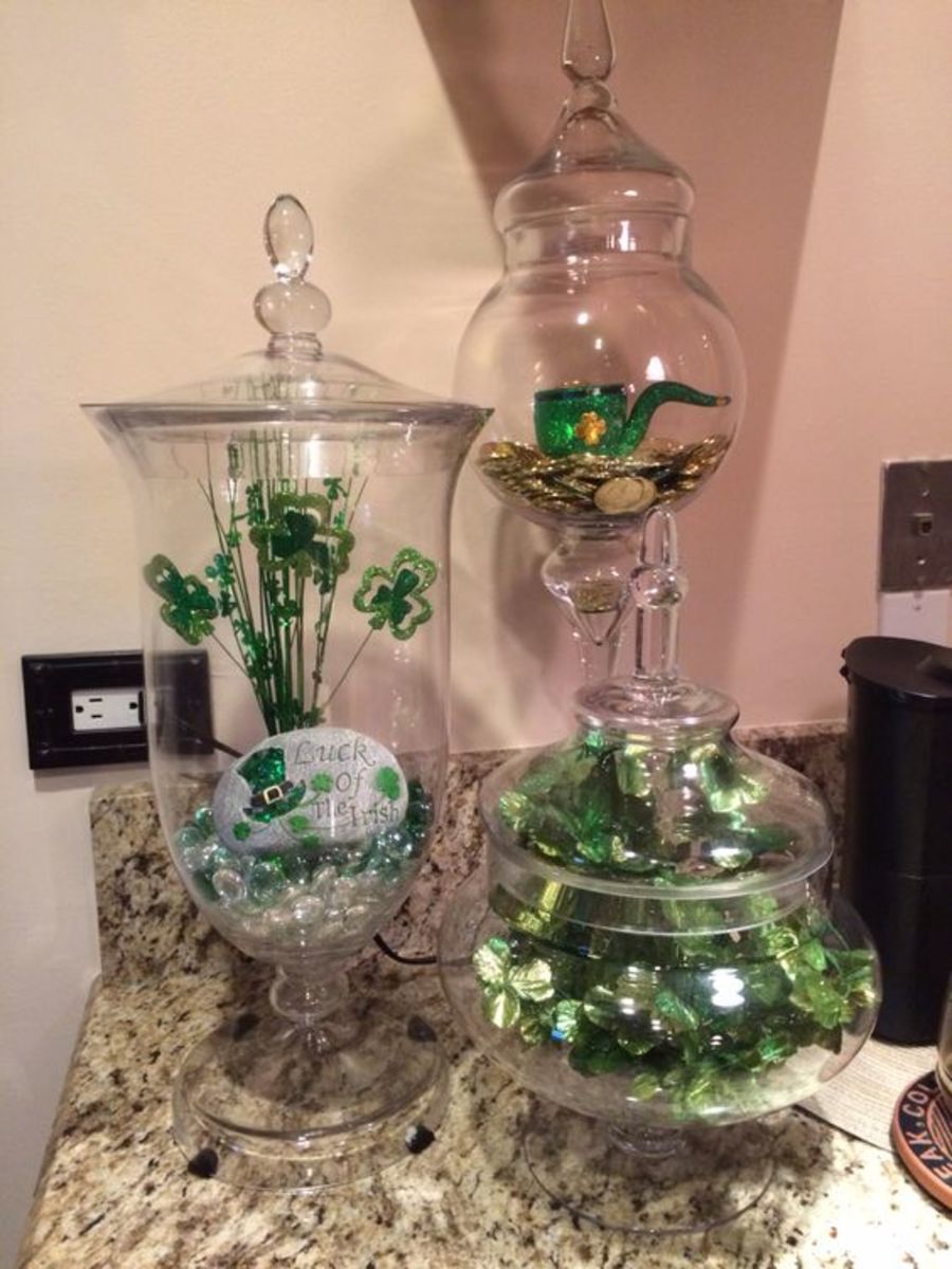 Glass Beads, Foil Shamrocks, and Gold Coins