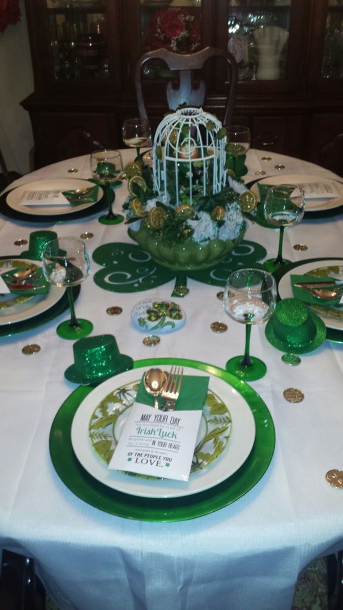 St. Patrick's Day Table Setting