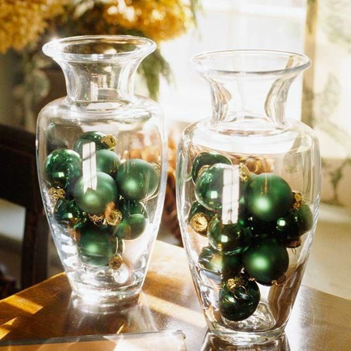 Green and Gold Baubles