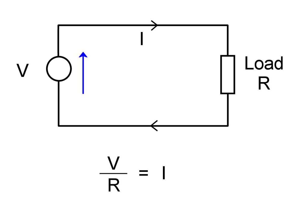 Schematic of a simple circuit.