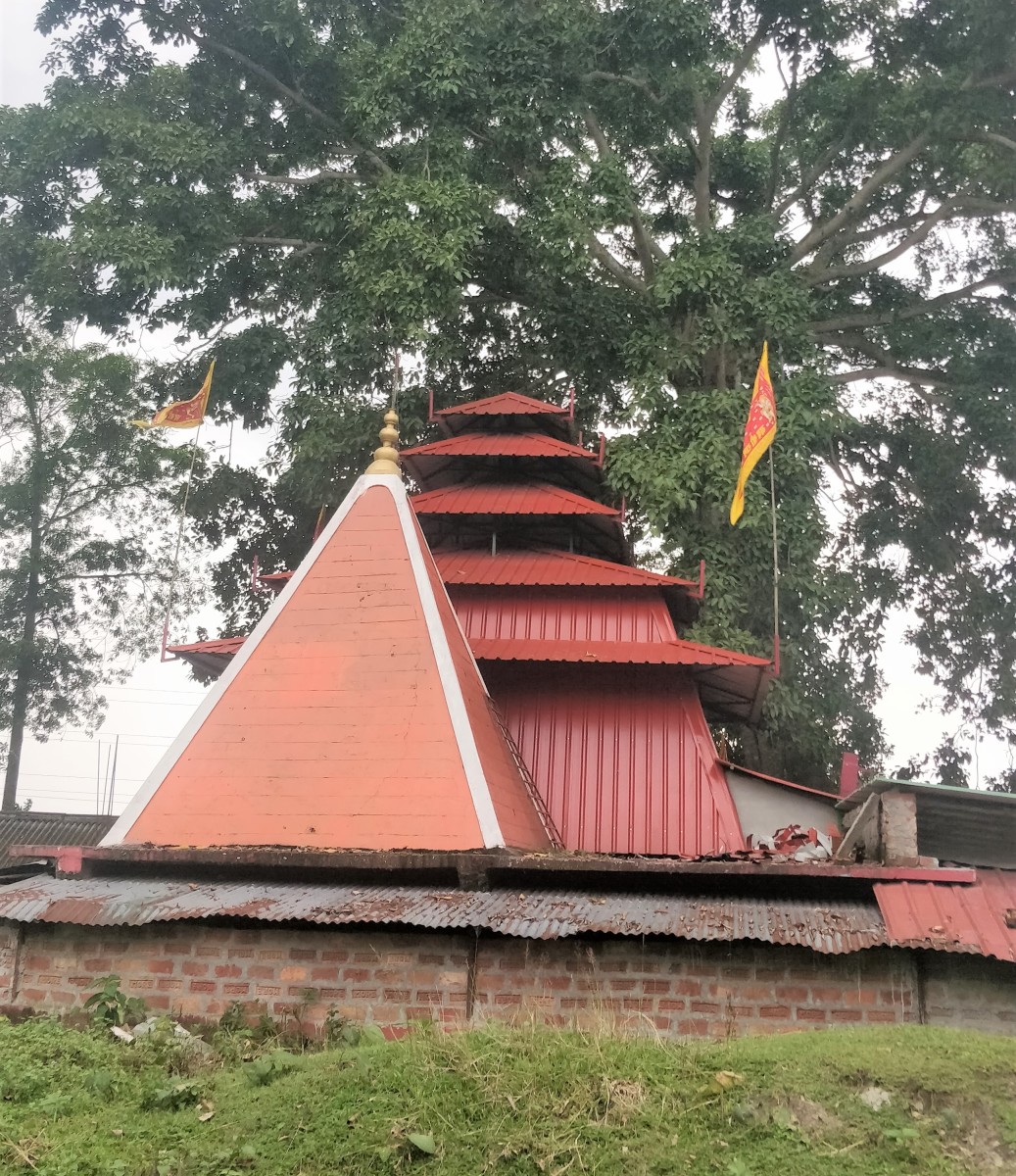 A very rare KURICHALA (20-roofed) temple dedicated to Goddess Bhramari; Bodagunj, Jalpaiguri district